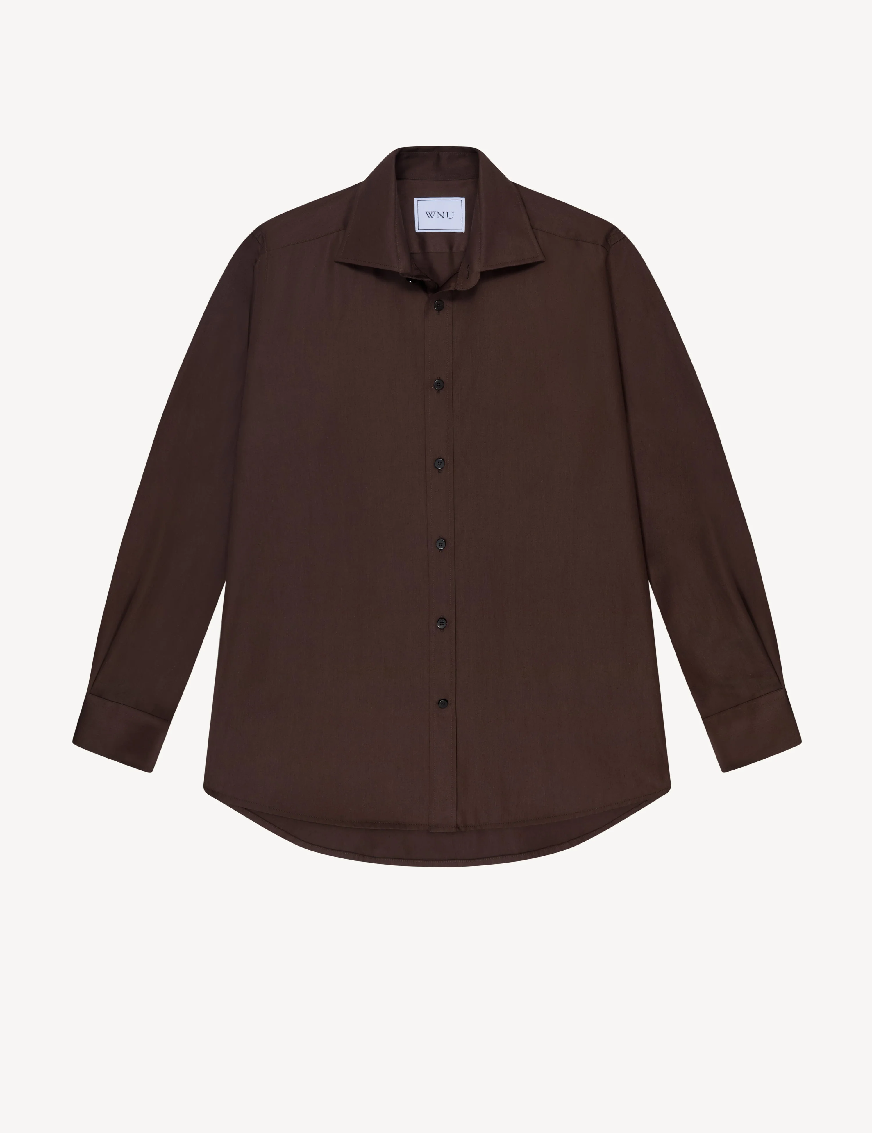 The Boyfriend: Fine Poplin, Chocolate - With Nothing Underneath