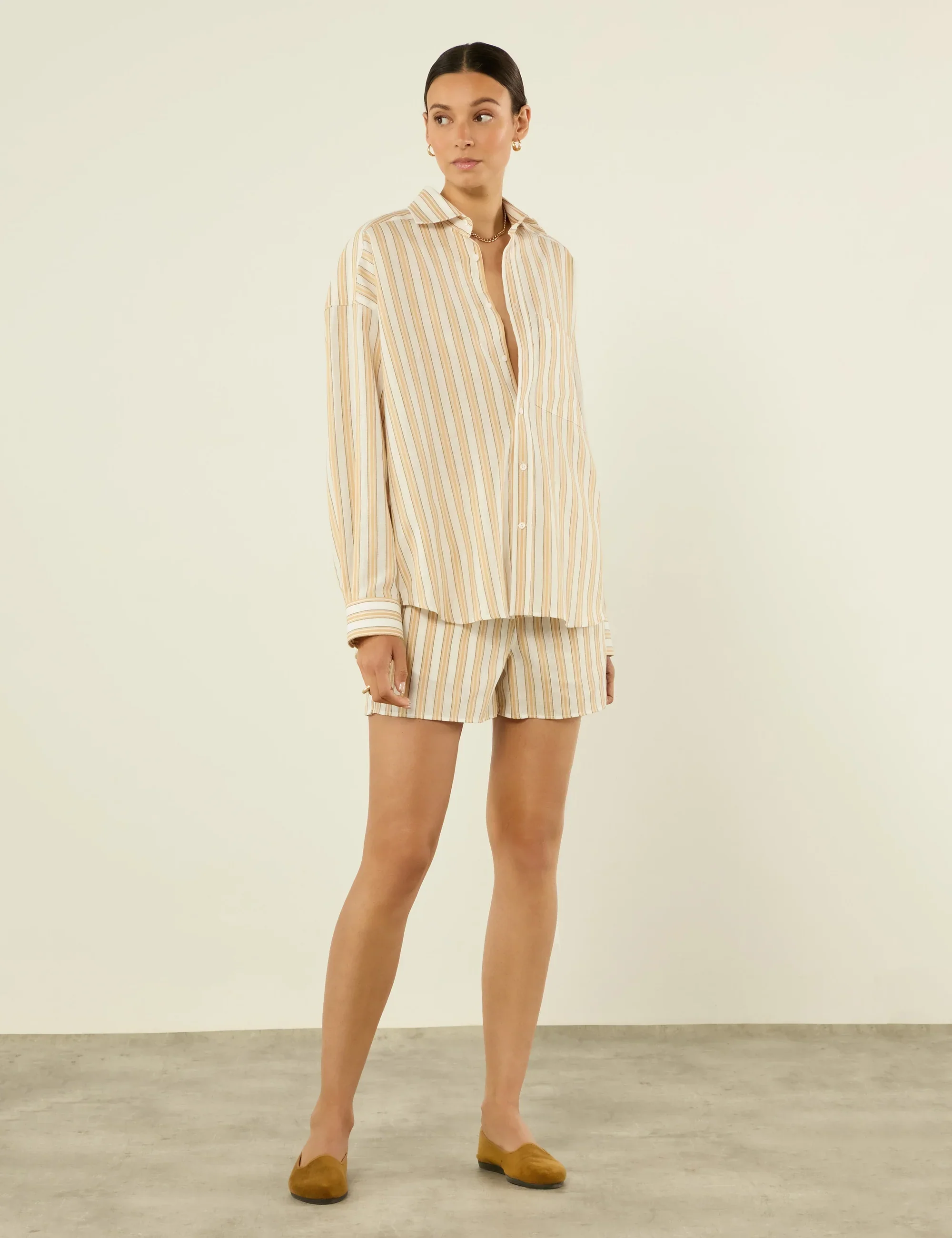 The Boxer: Weave, Mustard Multi Stripe - With Nothing Underneath