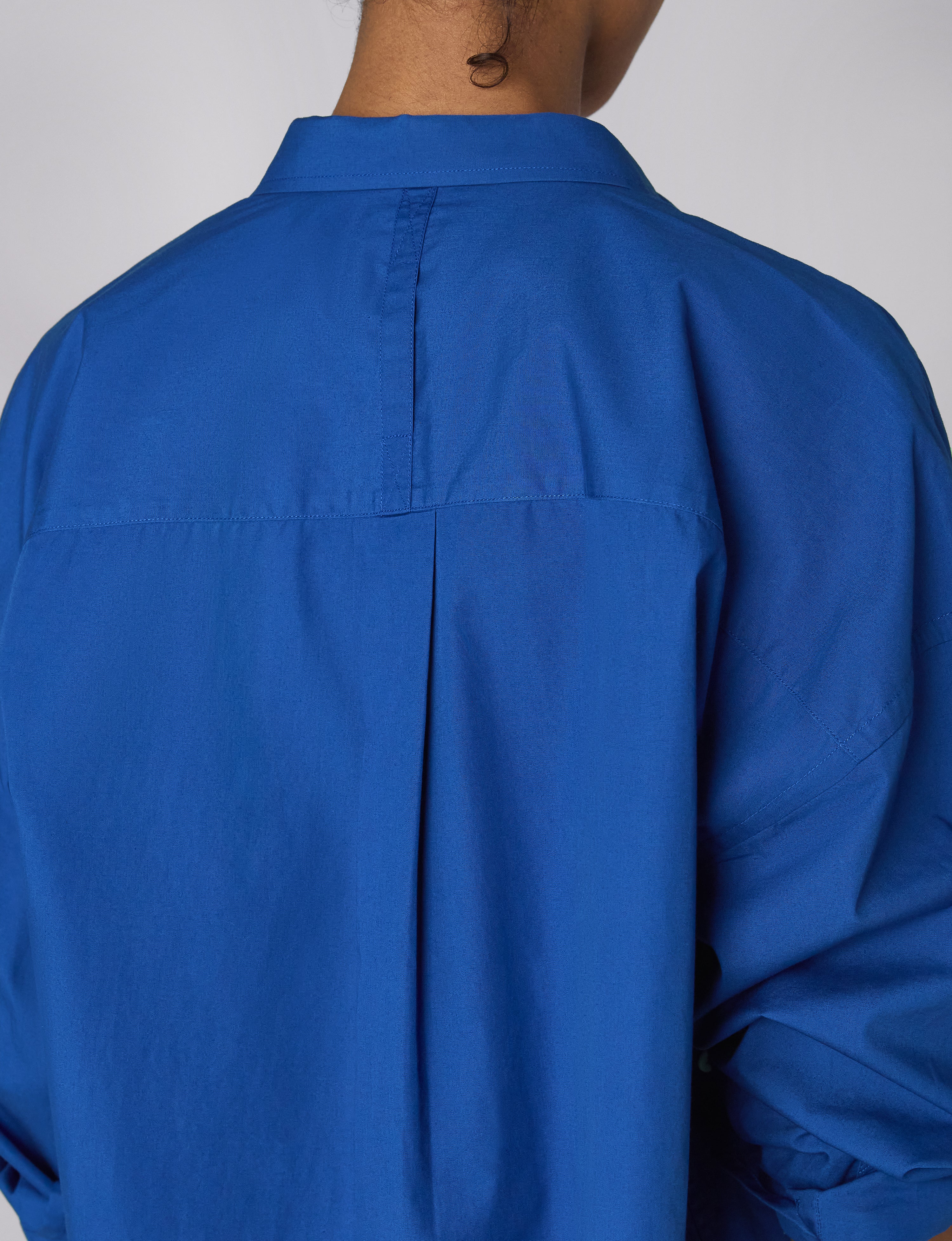Sóller Shirt: Fine Poplin, Cobalt Blue x Lucy Williams - With Nothing Underneath