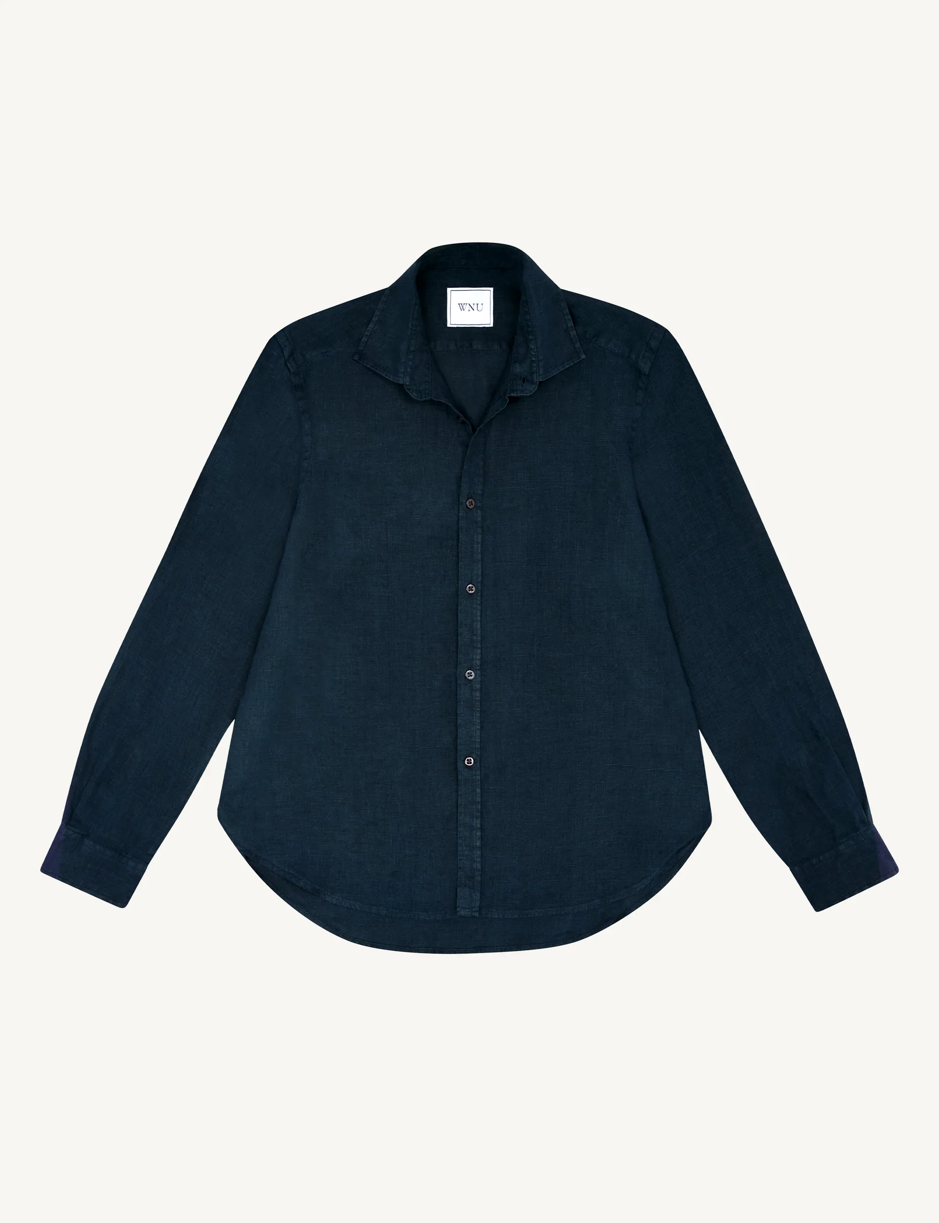 The Classic: Linen, Navy Blue - With Nothing Underneath