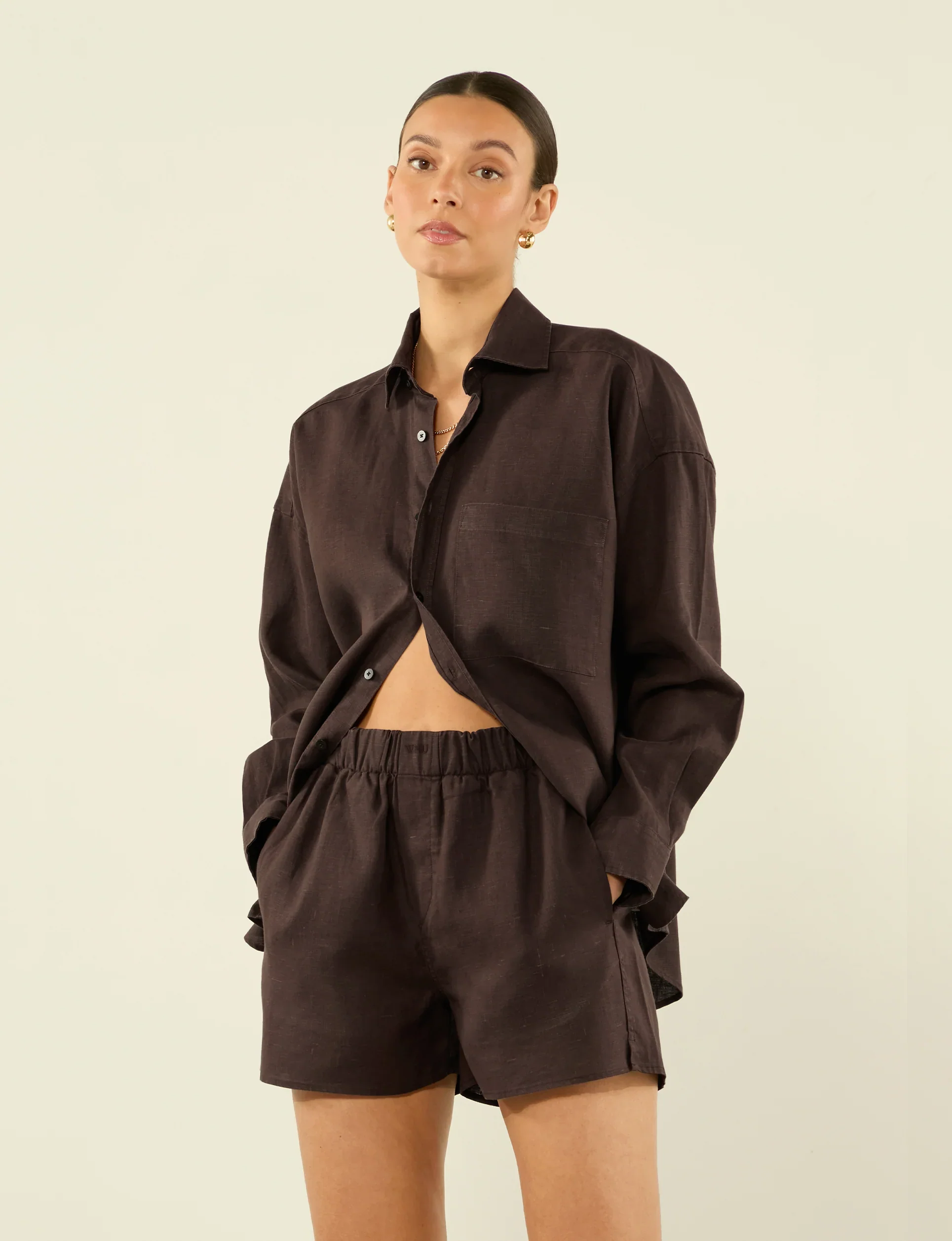 The Boxer: Hemp, Chocolate - With Nothing Underneath