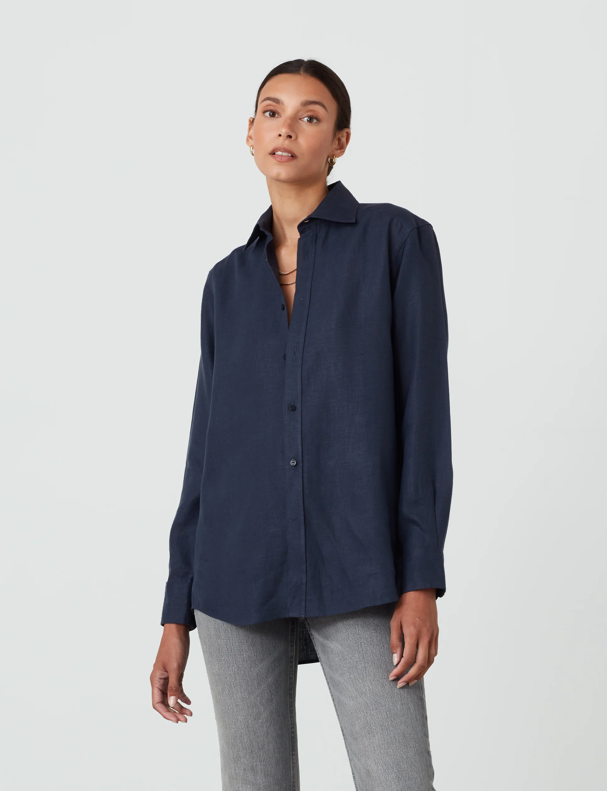 The Boyfriend: Hemp, Navy - With Nothing Underneath