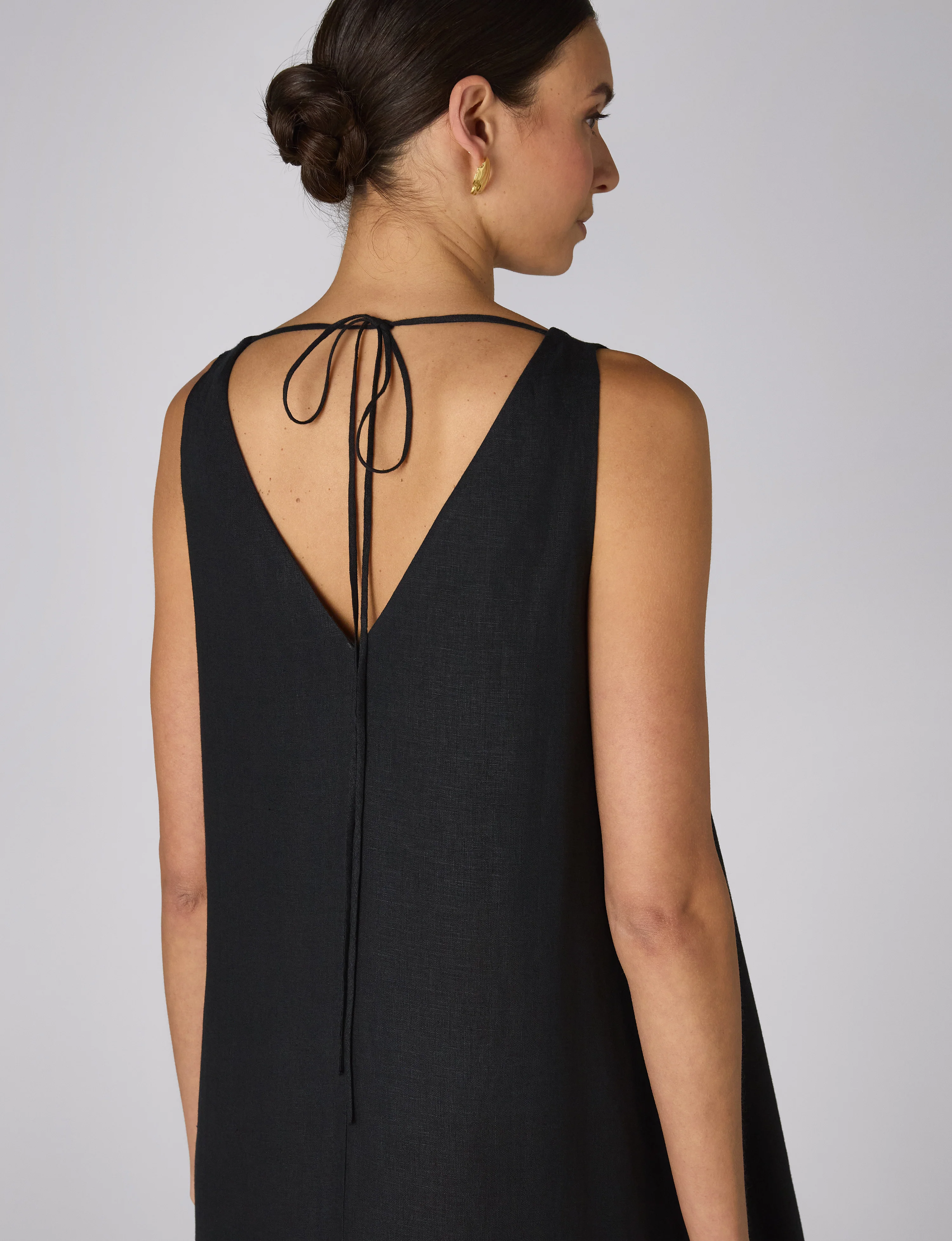 Blenheim Dress: Linen, Black - With Nothing Underneath