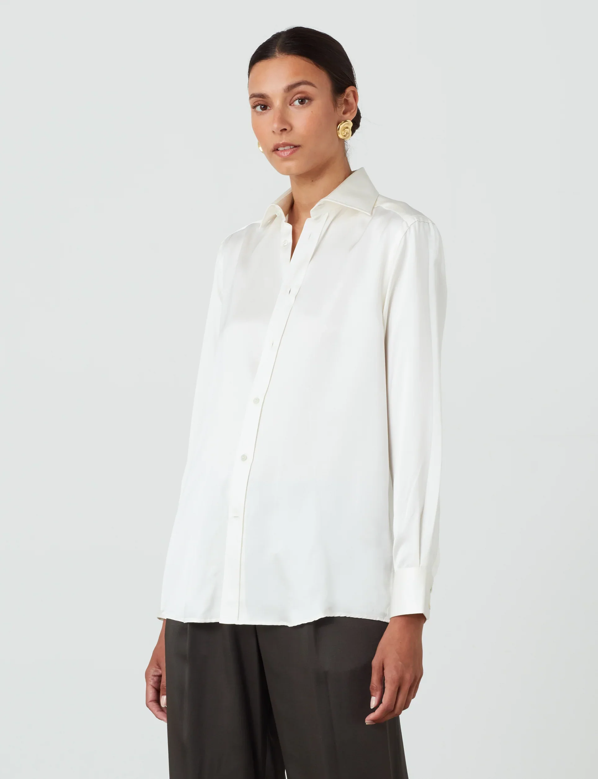 The Boyfriend: Silk Satin, Pearl - With Nothing Underneath