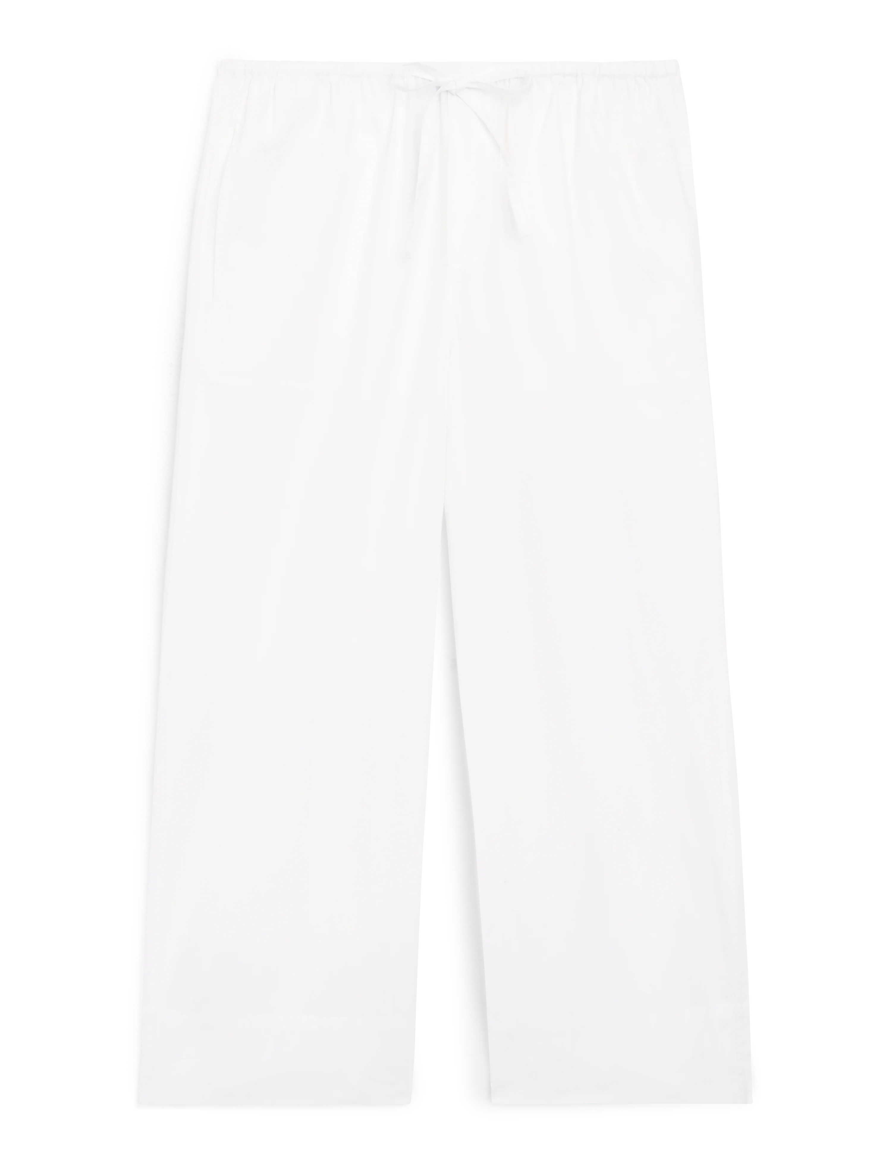 Sifnos Trousers: Fine Poplin, White x Lucy Williams - With Nothing Underneath