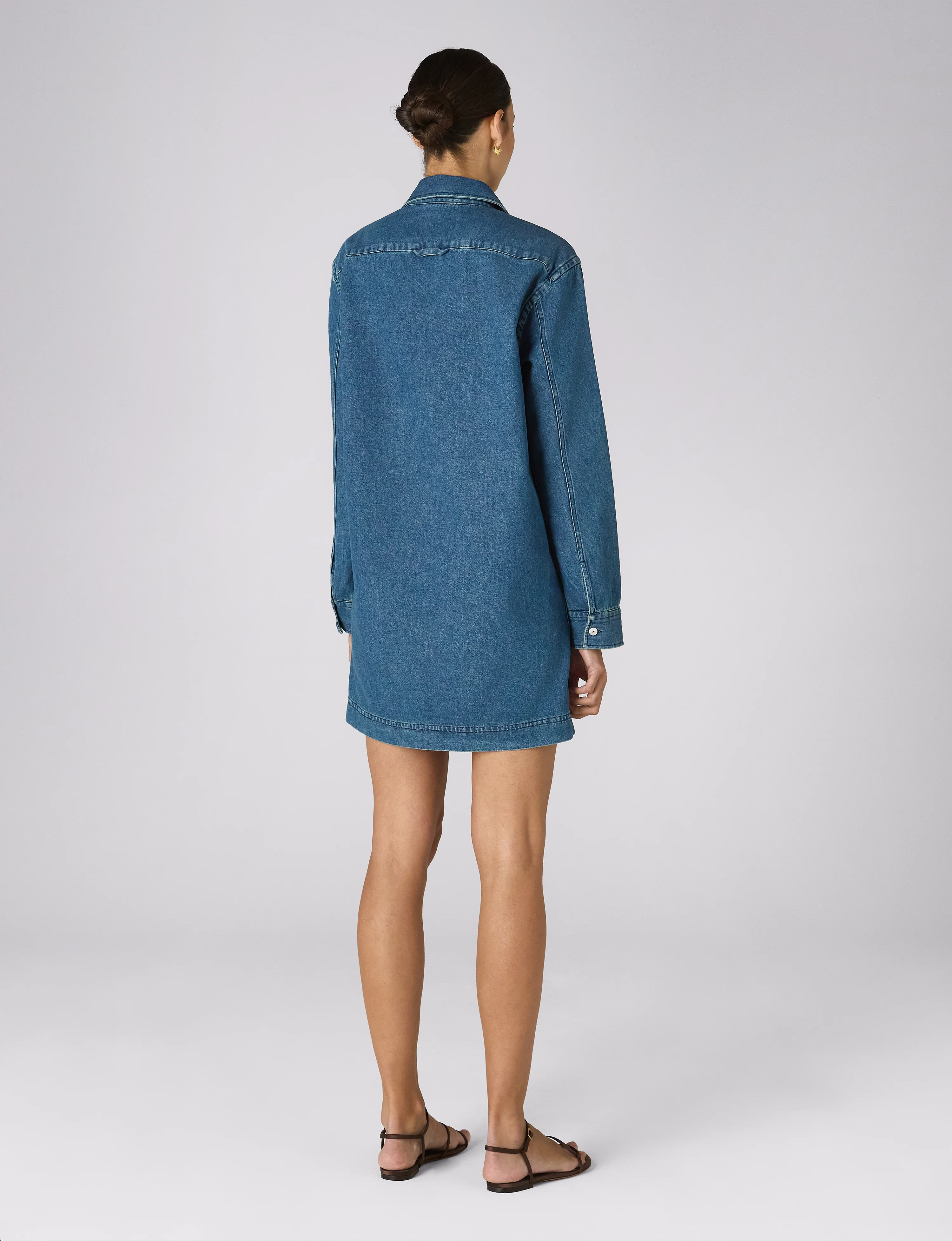 Serge Dress: Denim, Mid Blue - With Nothing Underneath