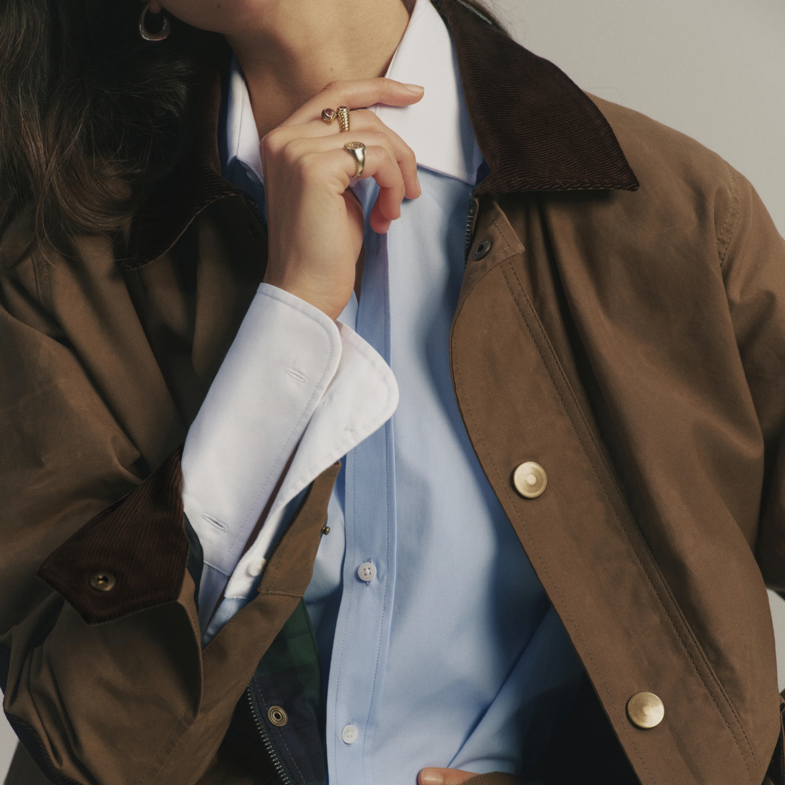 Kent Jacket: Waxed Cotton, Chocolate - With Nothing Underneath