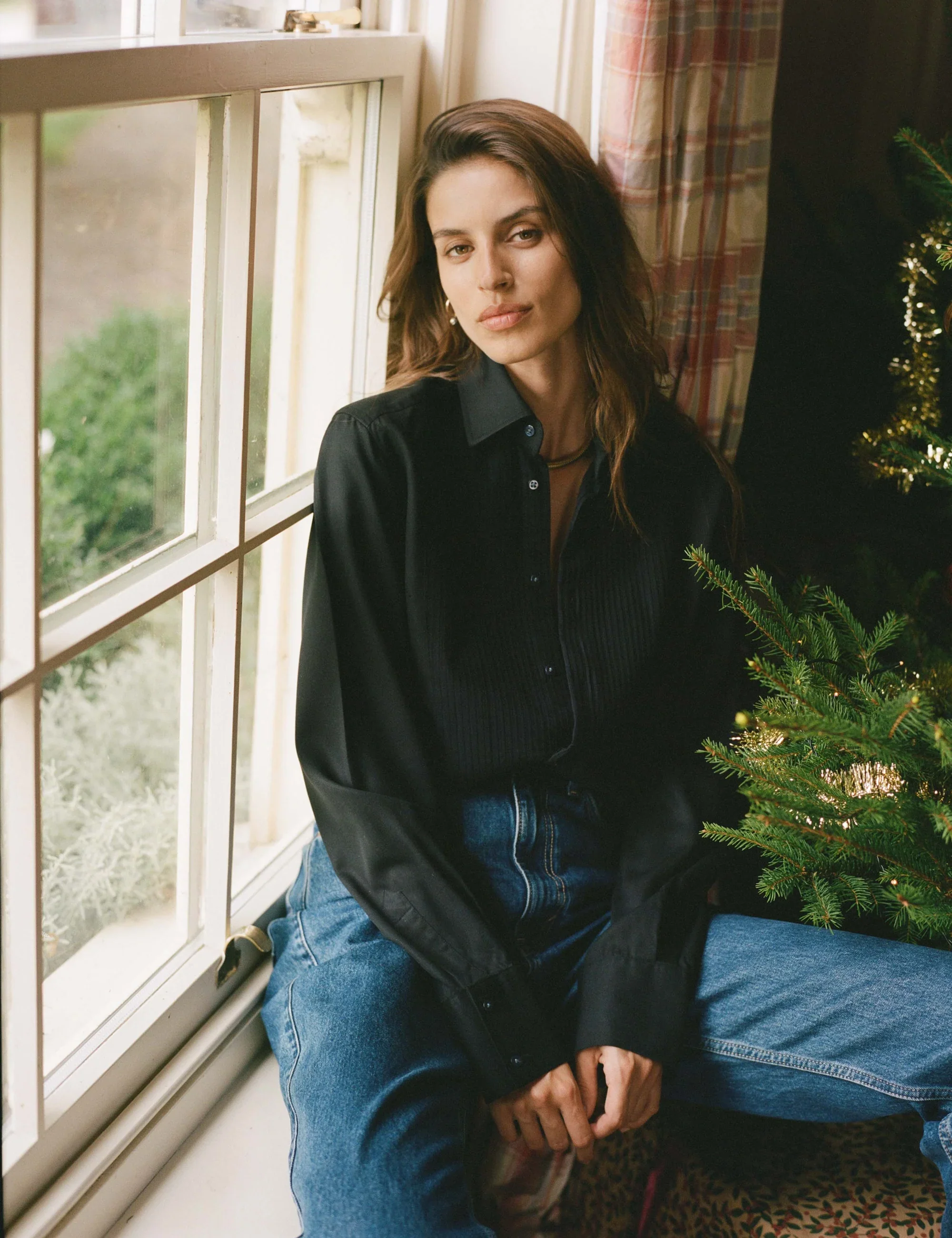 The Dress Shirt: TENCEL™ Lyocell, Black - With Nothing Underneath