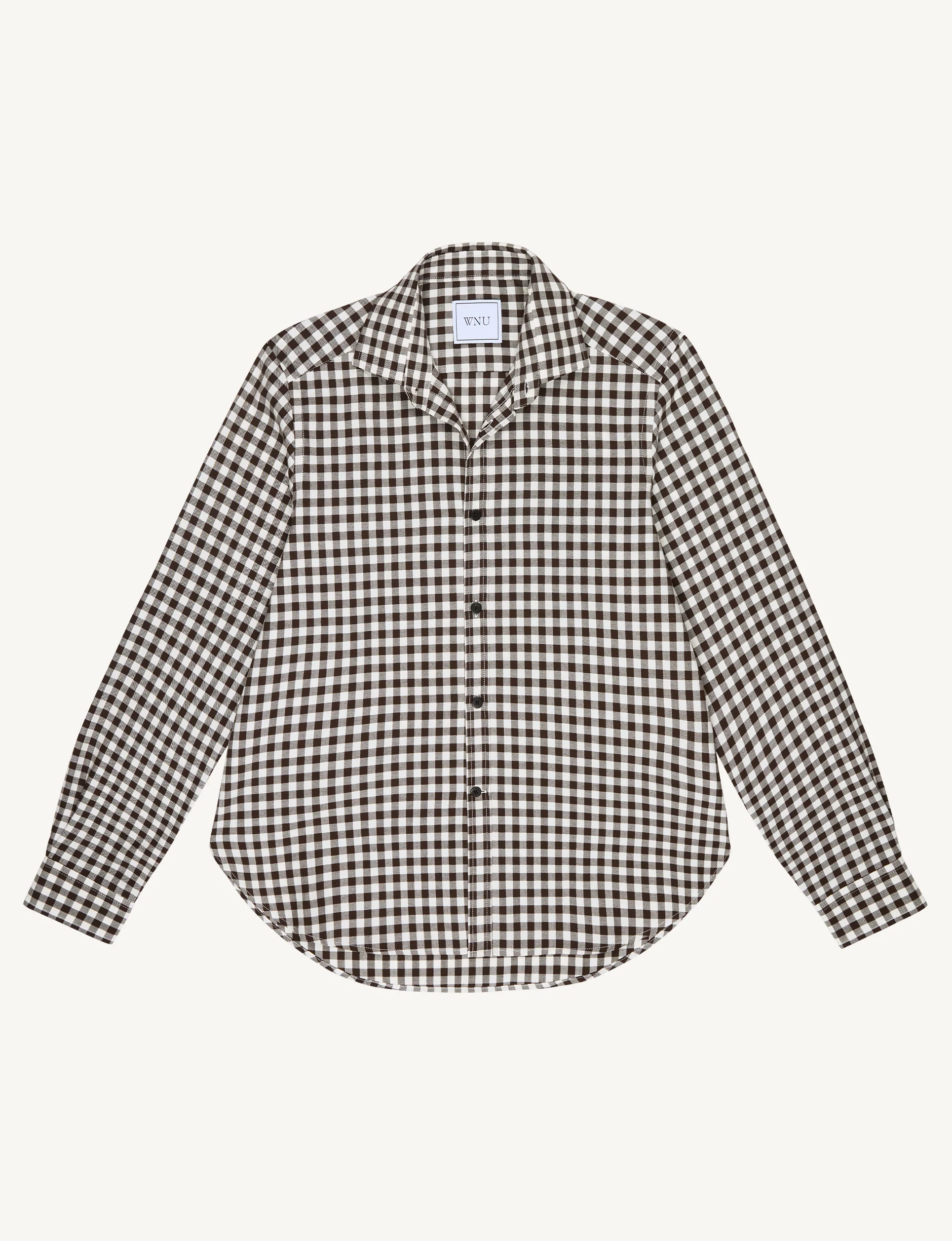 The Classic: Fine Brushed, Chocolate Gingham - With Nothing Underneath