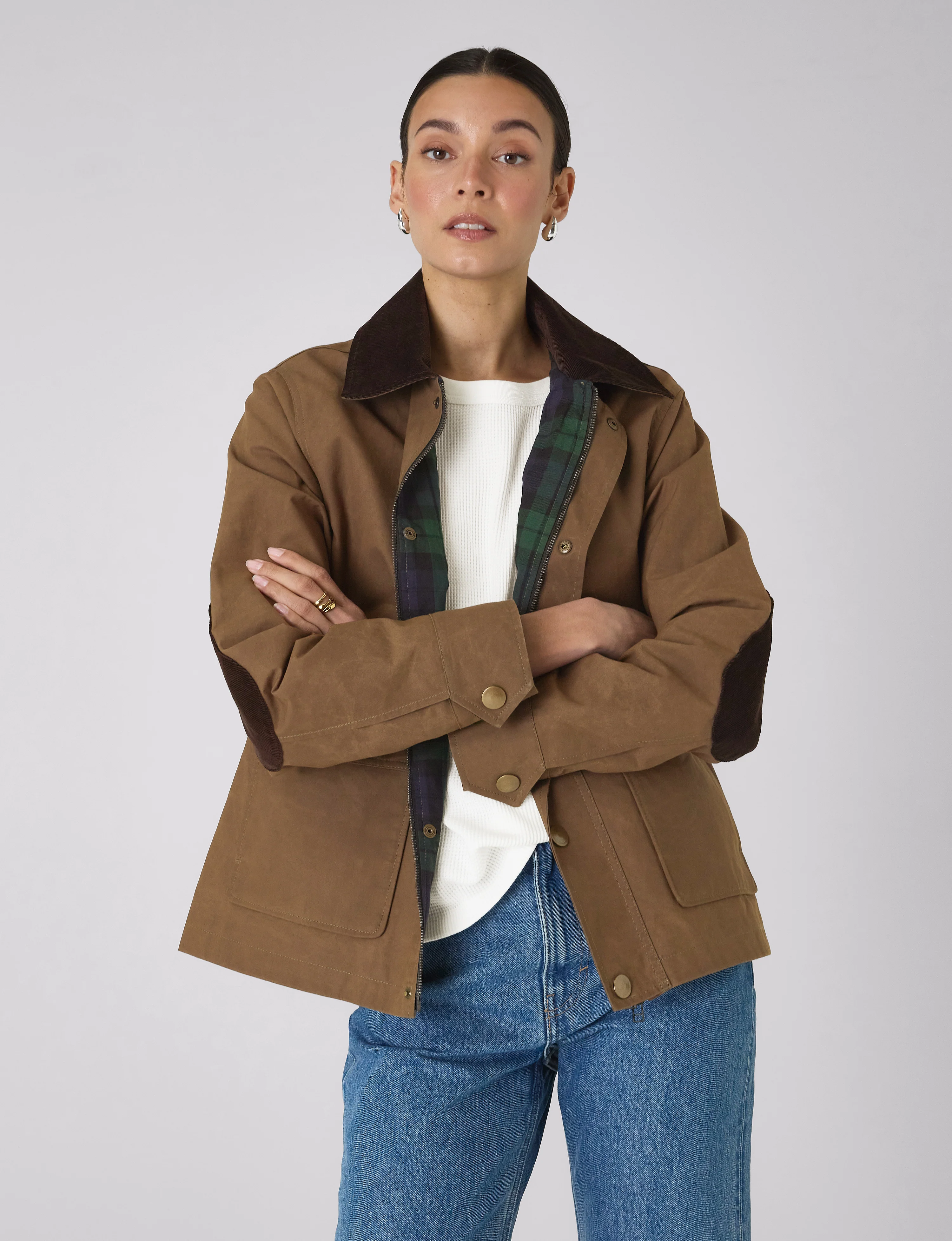 Kent Jacket: Waxed Cotton, Chocolate - With Nothing Underneath