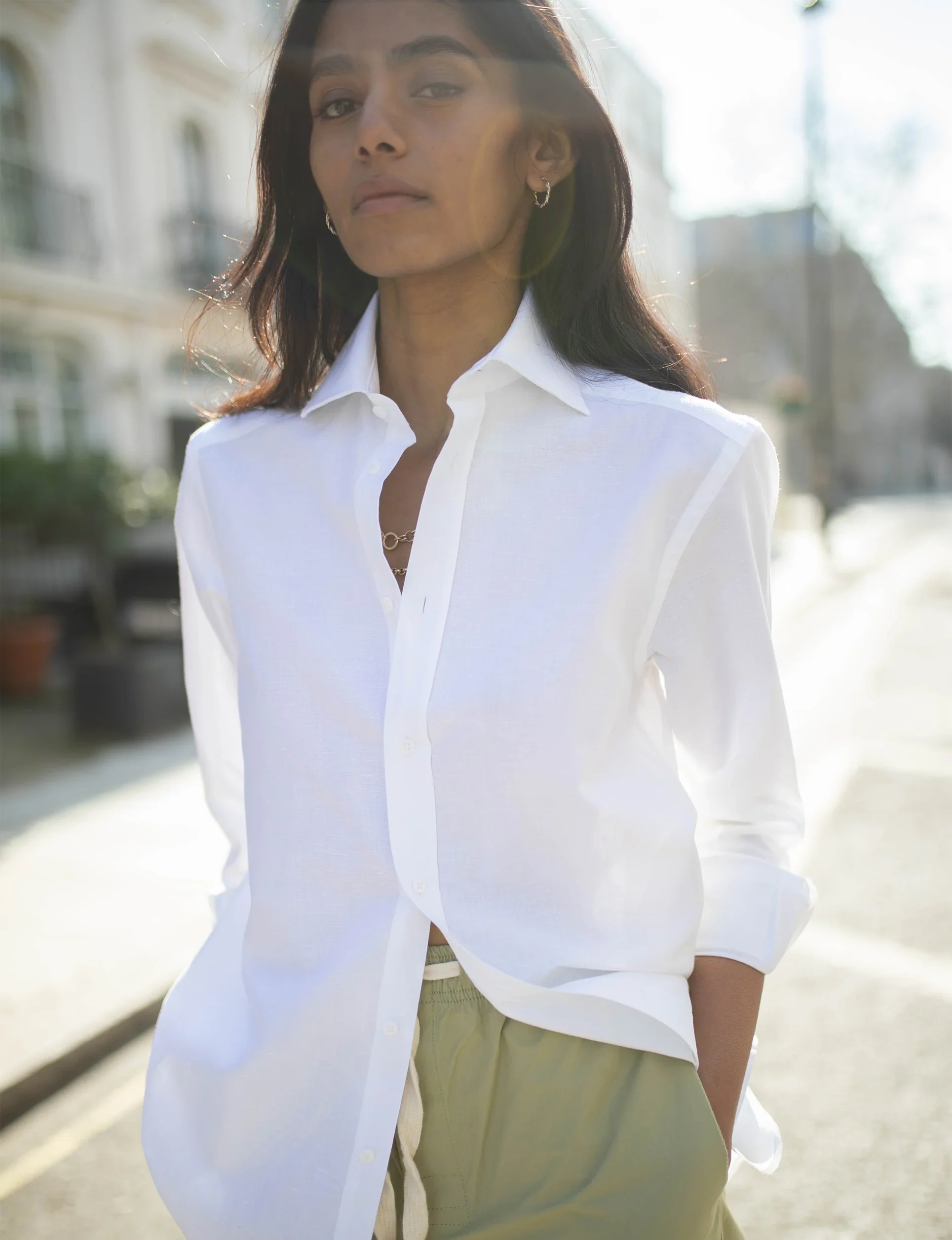 The Boyfriend: Weave, White - With Nothing Underneath