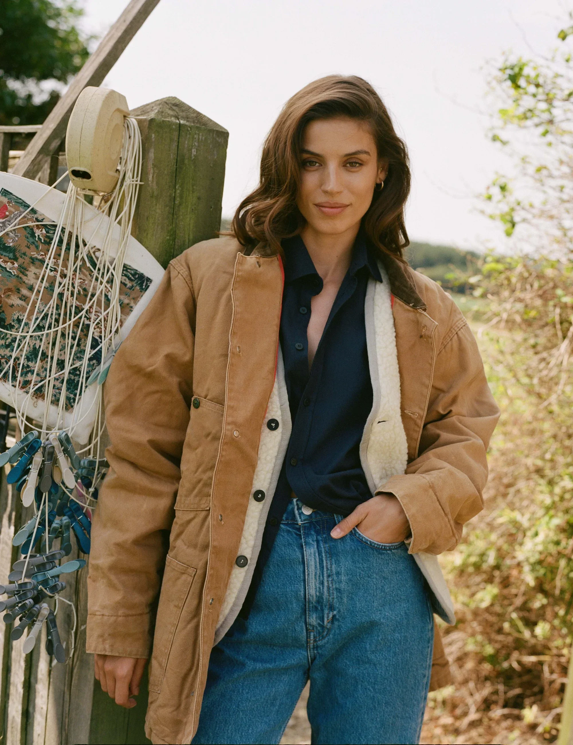 The Classic: Fine Brushed, Navy Blue - With Nothing Underneath