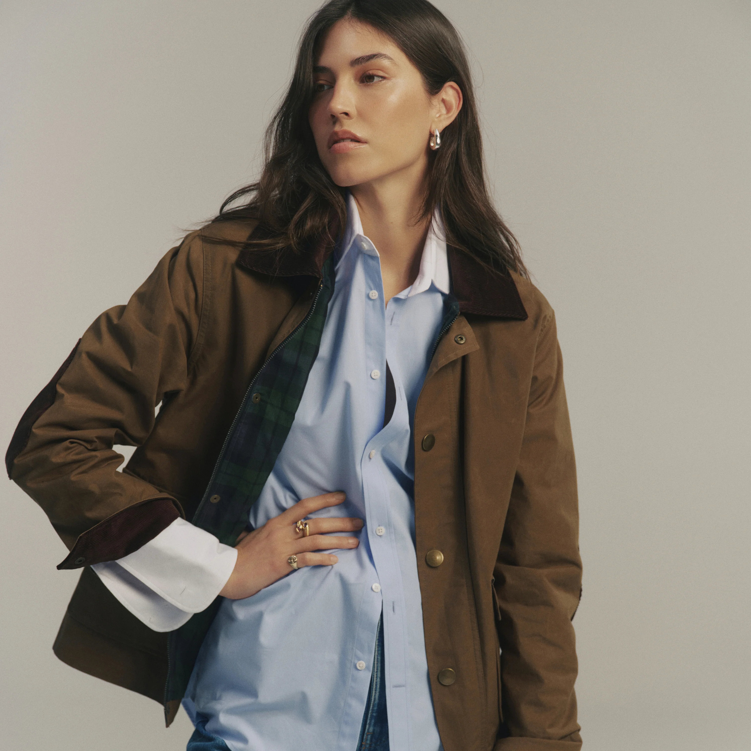 Kent Jacket: Waxed Cotton, Chocolate - With Nothing Underneath
