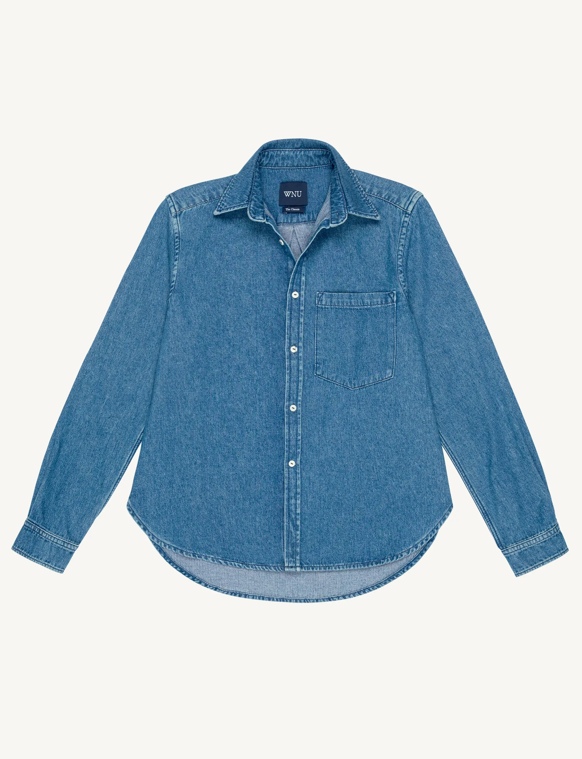 The Classic: Denim, Blue - With Nothing Underneath