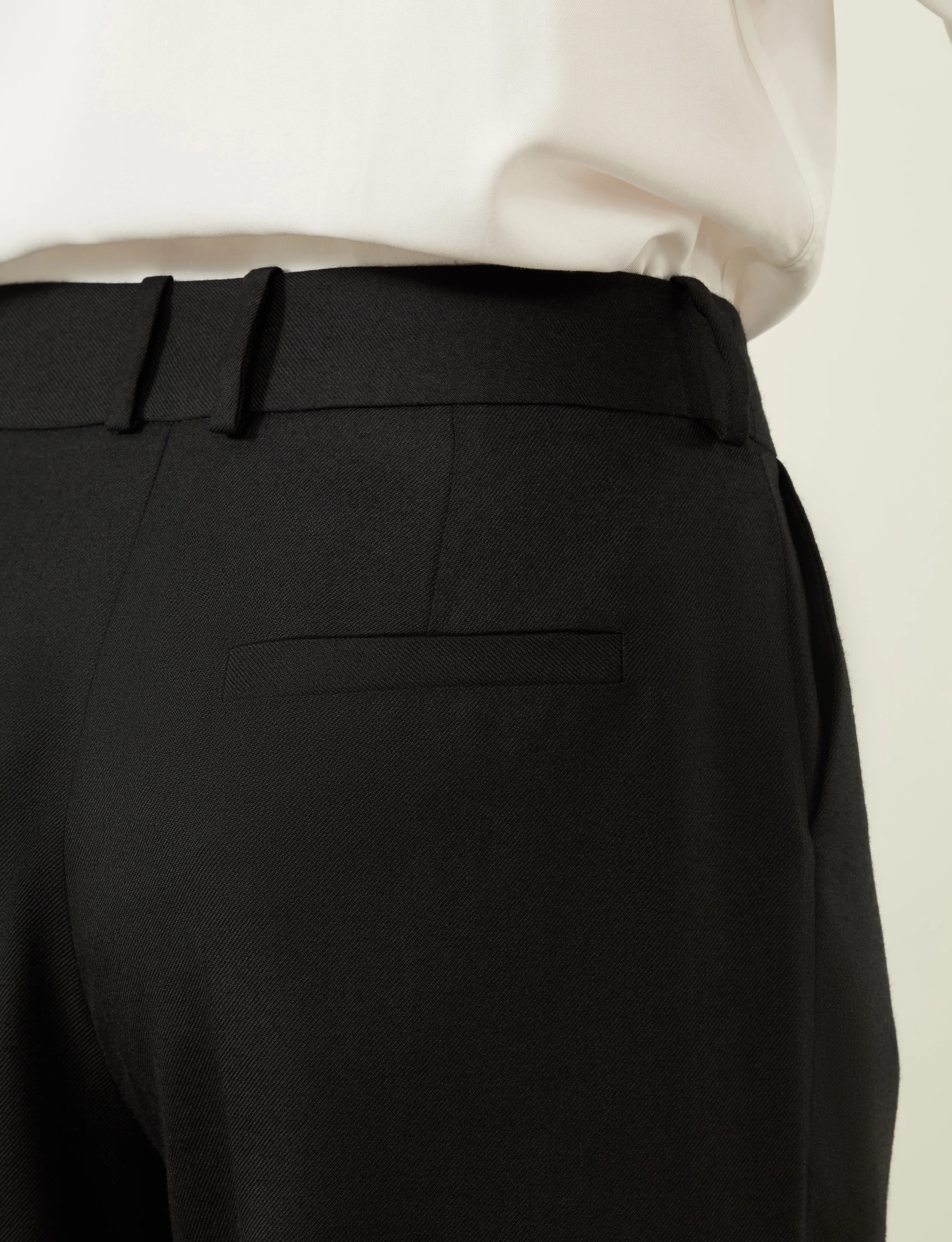 Rampling Trouser: Wool, Black - With Nothing Underneath