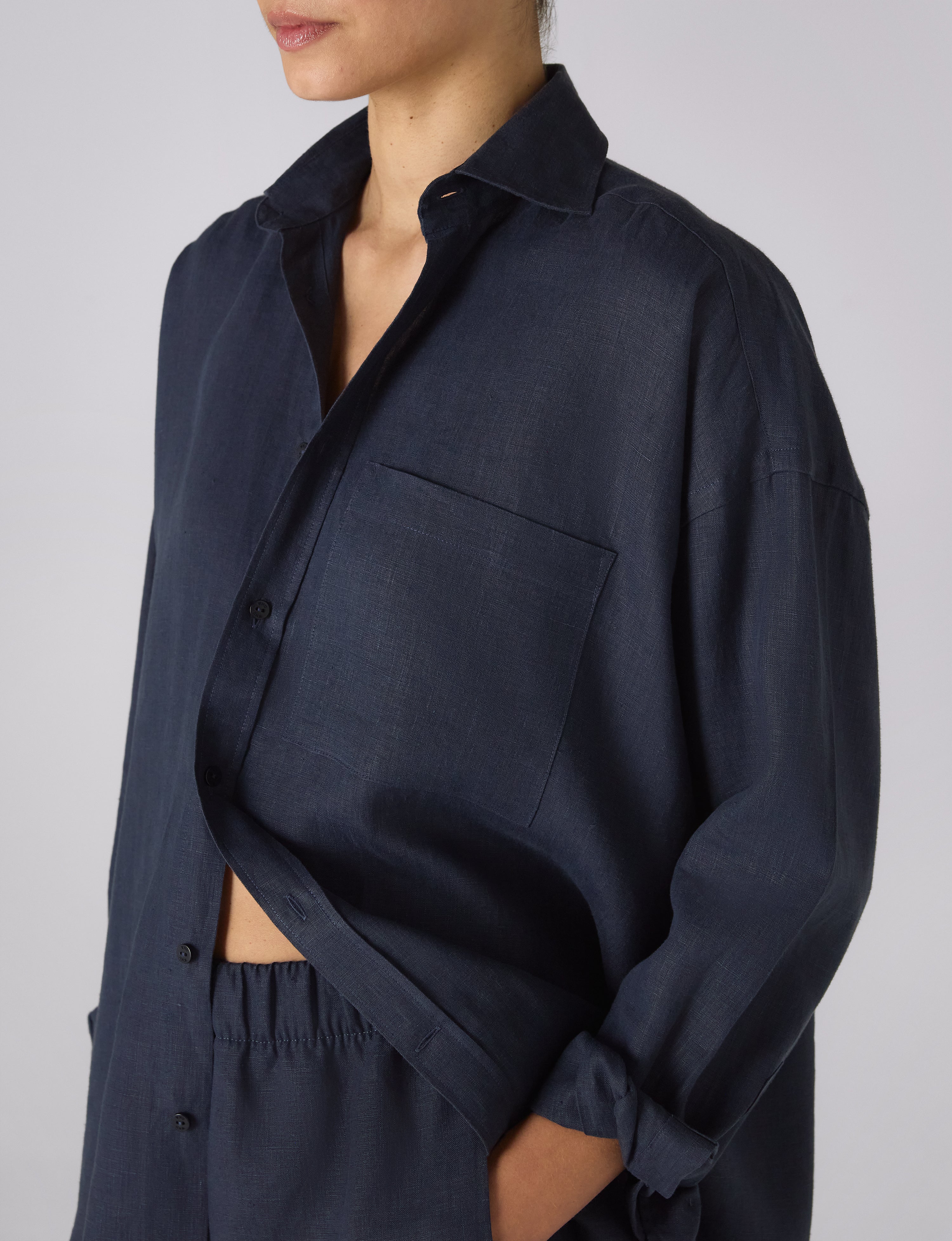 The Weekend: Hemp, Navy Blue - With Nothing Underneath
