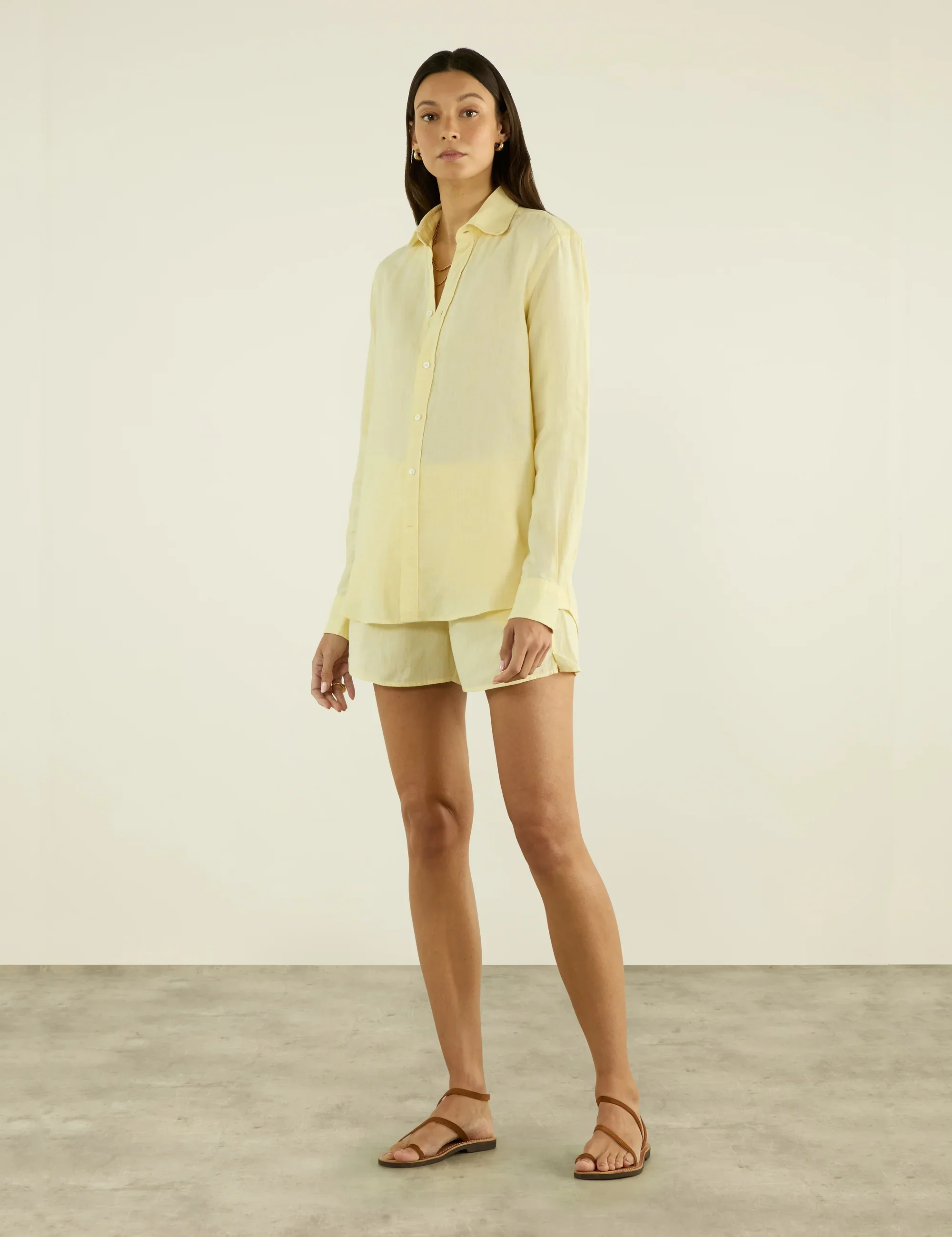 The Boxer: Linen, Lemon Yellow - With Nothing Underneath