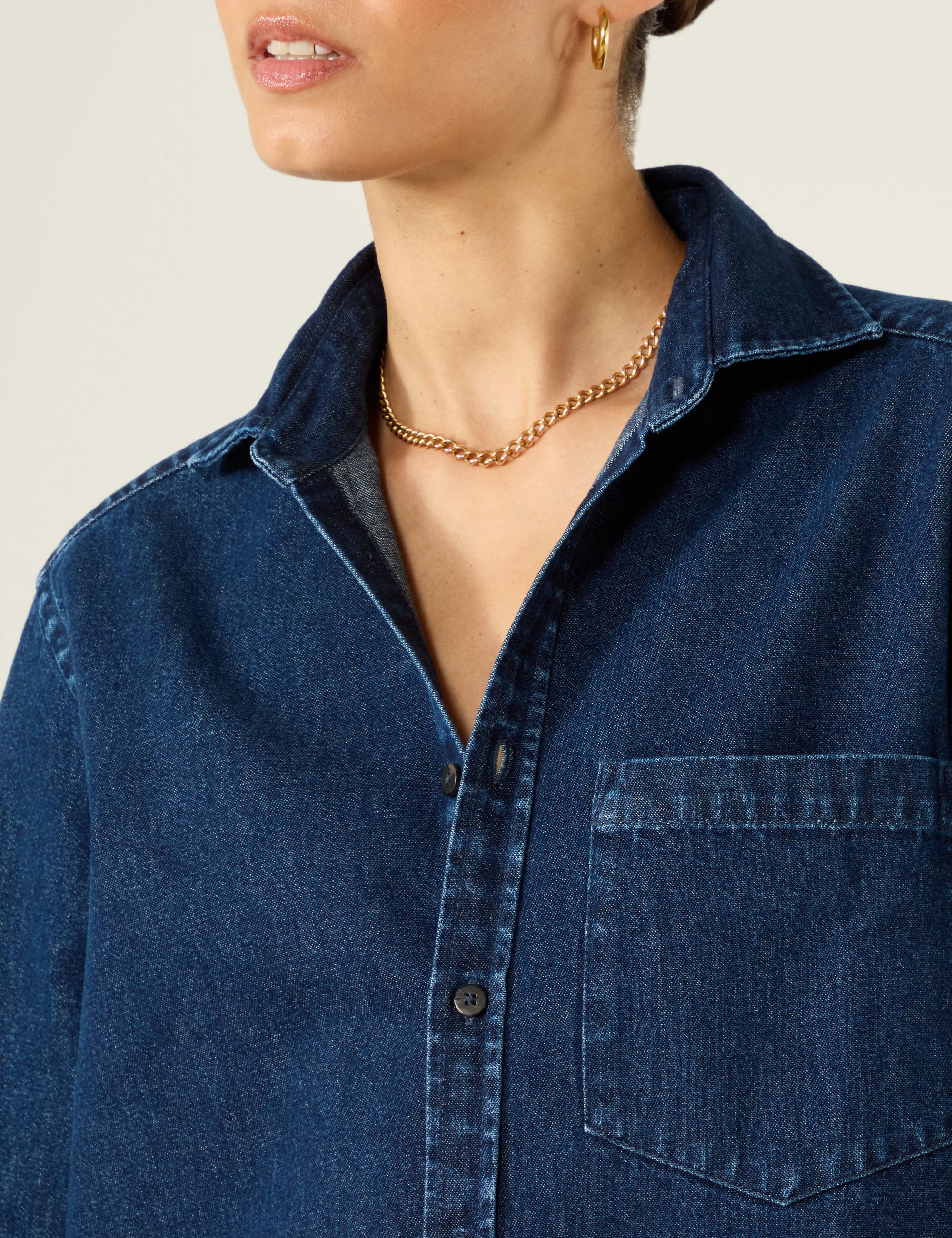 The Classic: Denim, Indigo - With Nothing Underneath