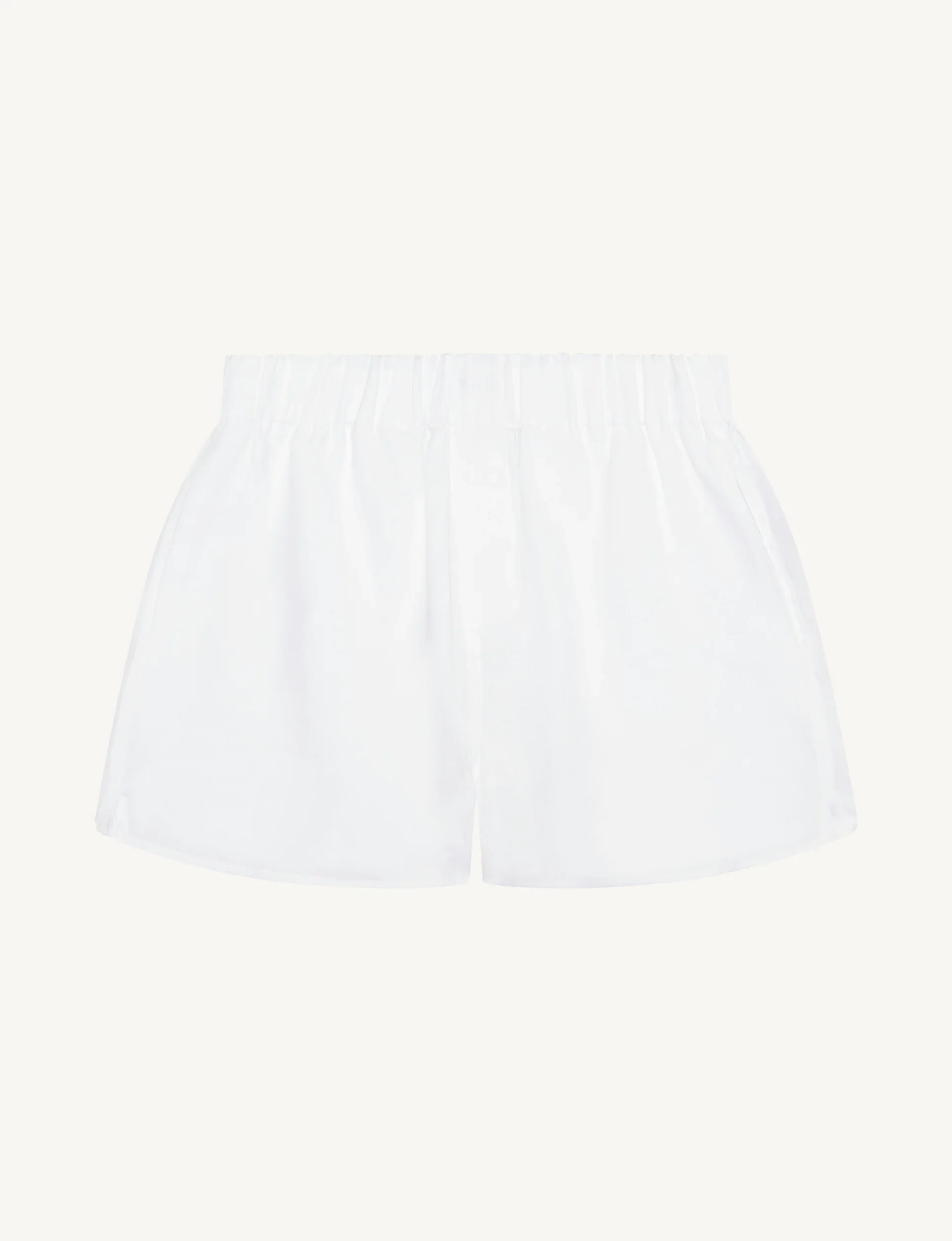 The Boxer: Linen, White - With Nothing Underneath