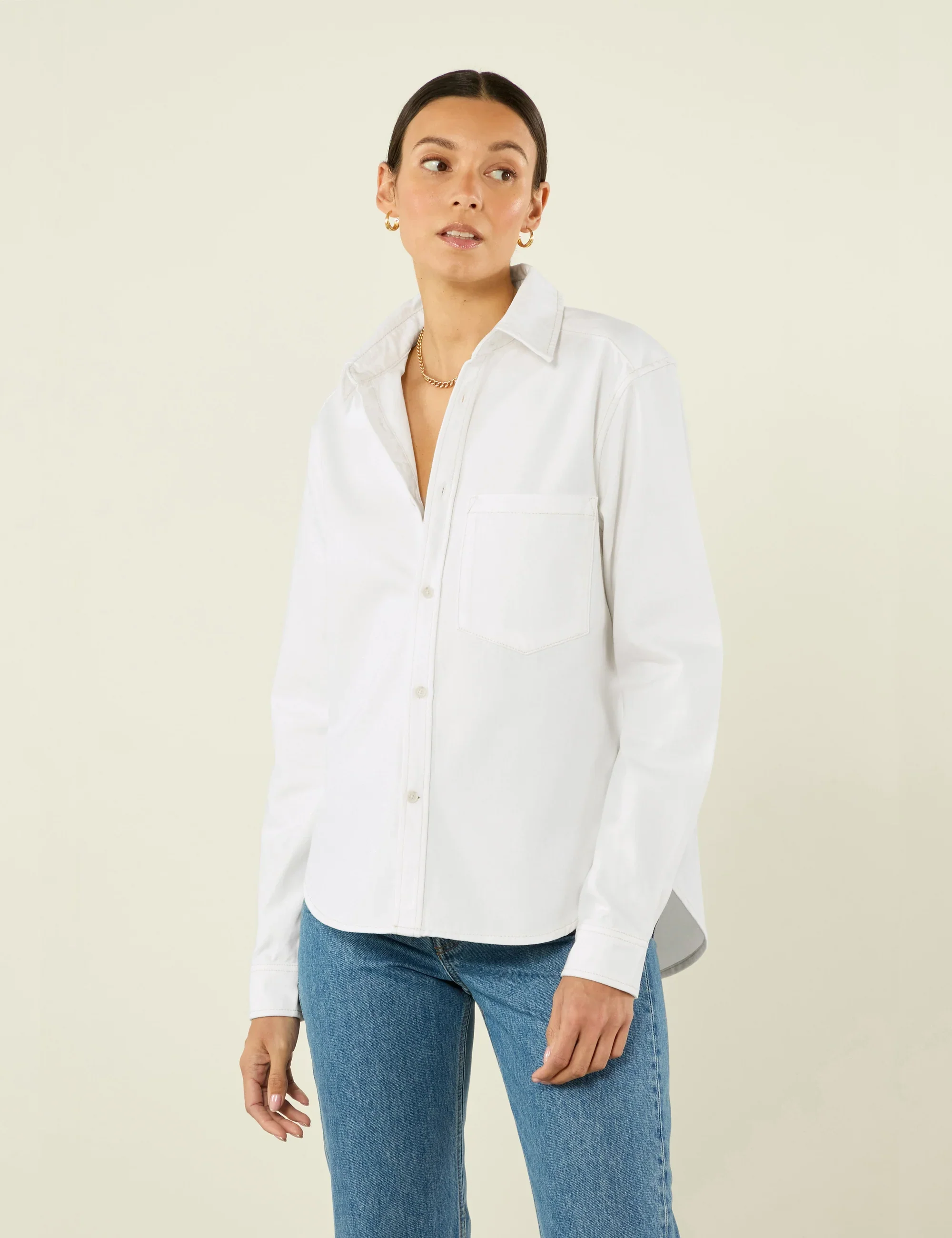 The Classic: Denim, Off-White - With Nothing Underneath