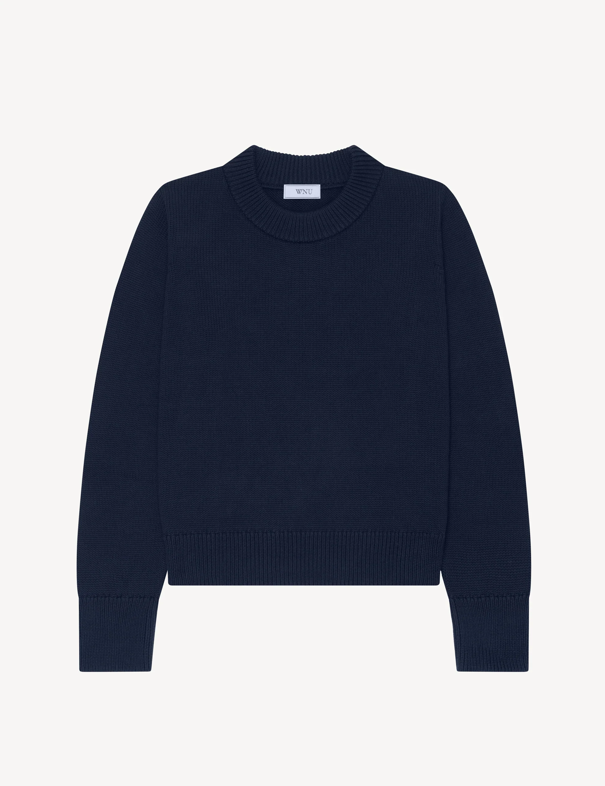 Devon Jumper: Cotton, Navy - With Nothing Underneath