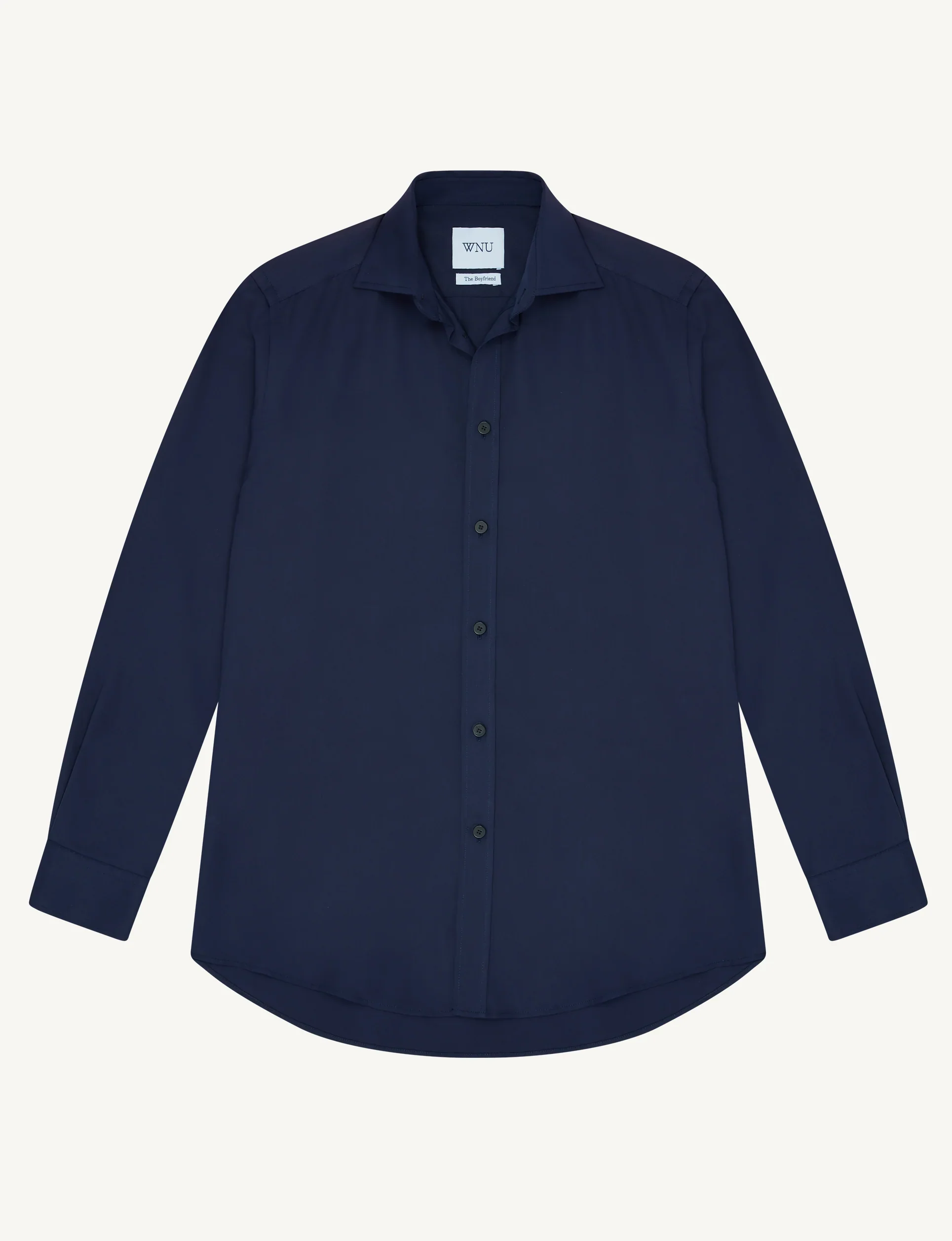 The Boyfriend: TENCEL™ Lyocell, Navy Blue - With Nothing Underneath