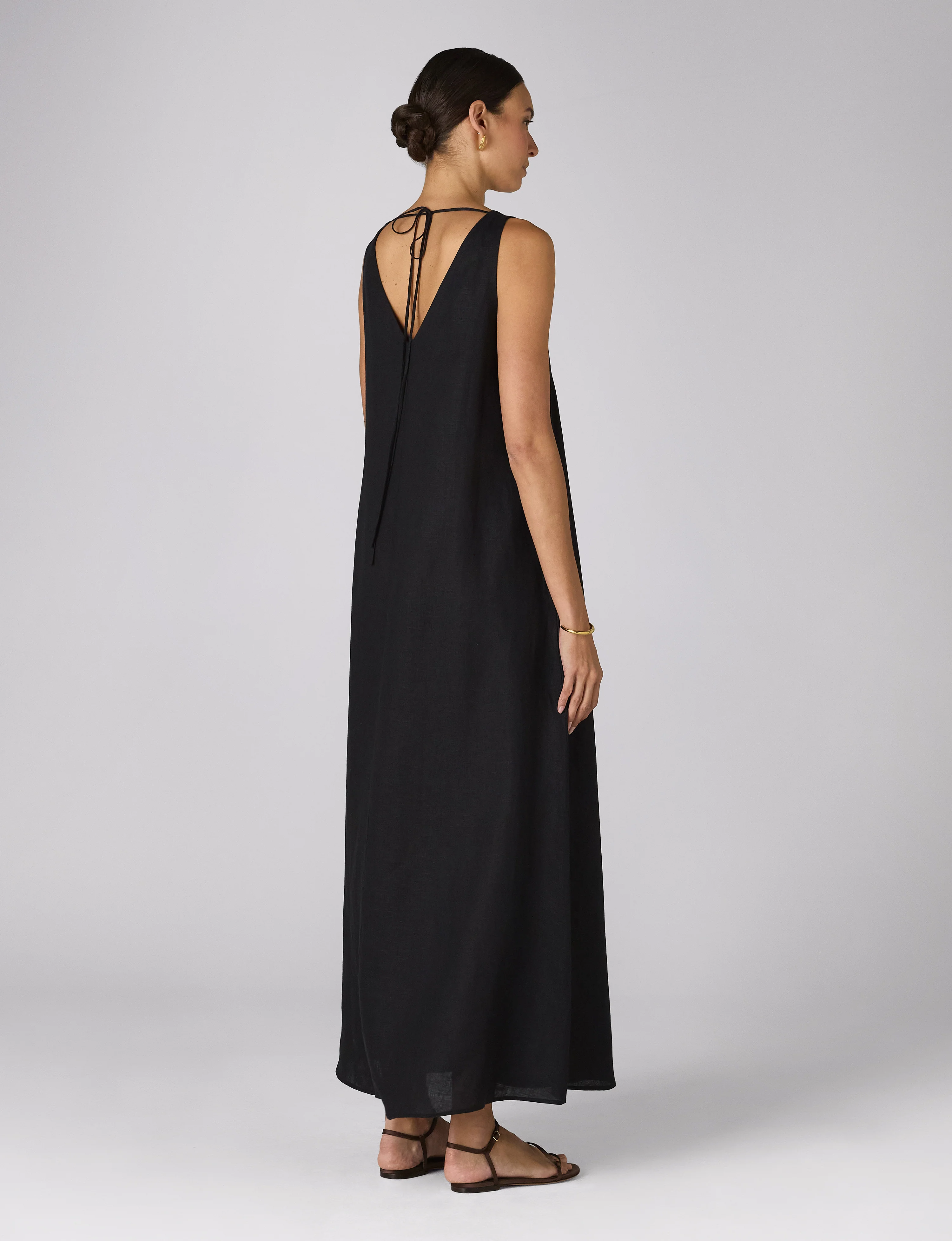 Blenheim Dress: Linen, Black - With Nothing Underneath