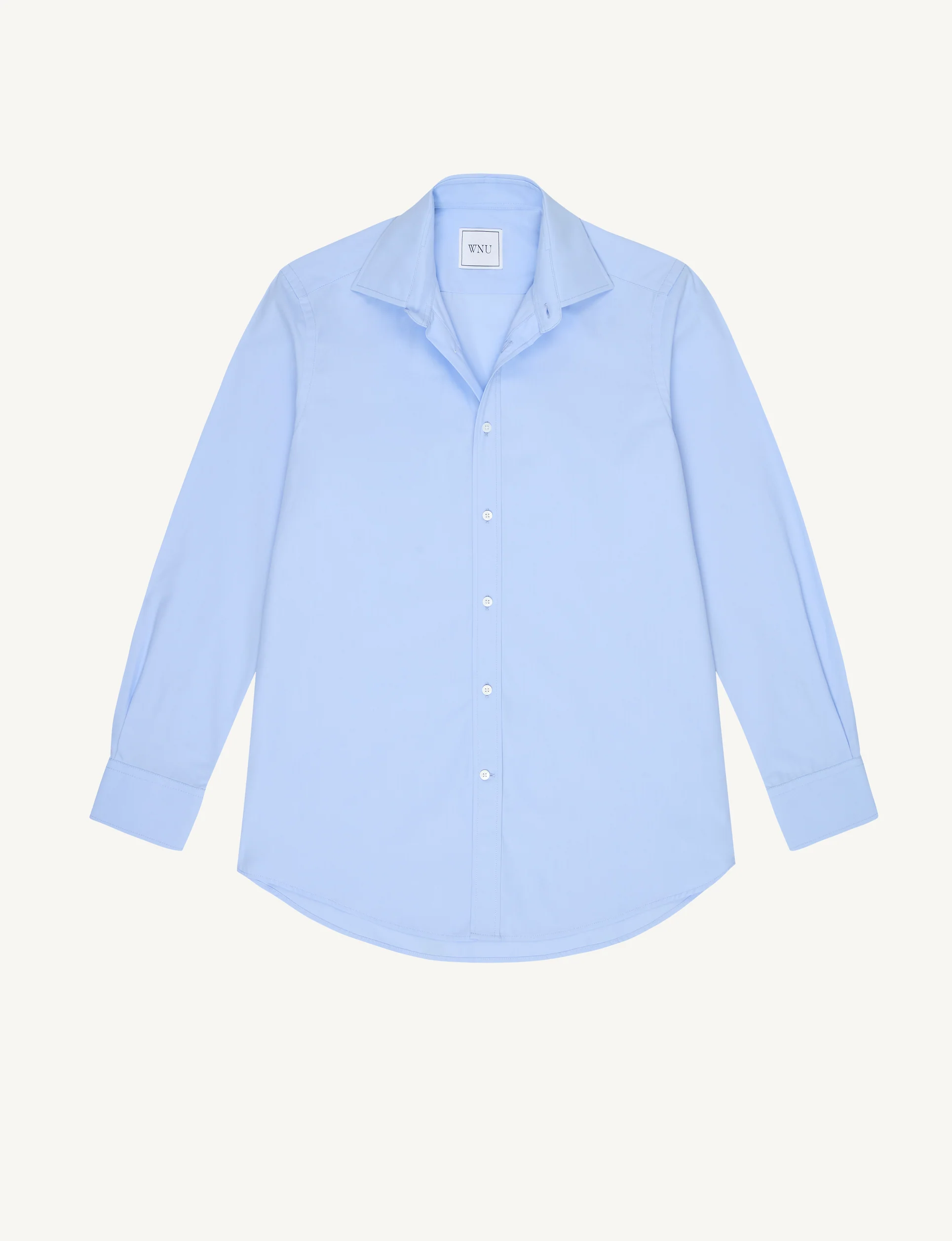 The Boyfriend: Fine Poplin, Sky Blue - With Nothing Underneath
