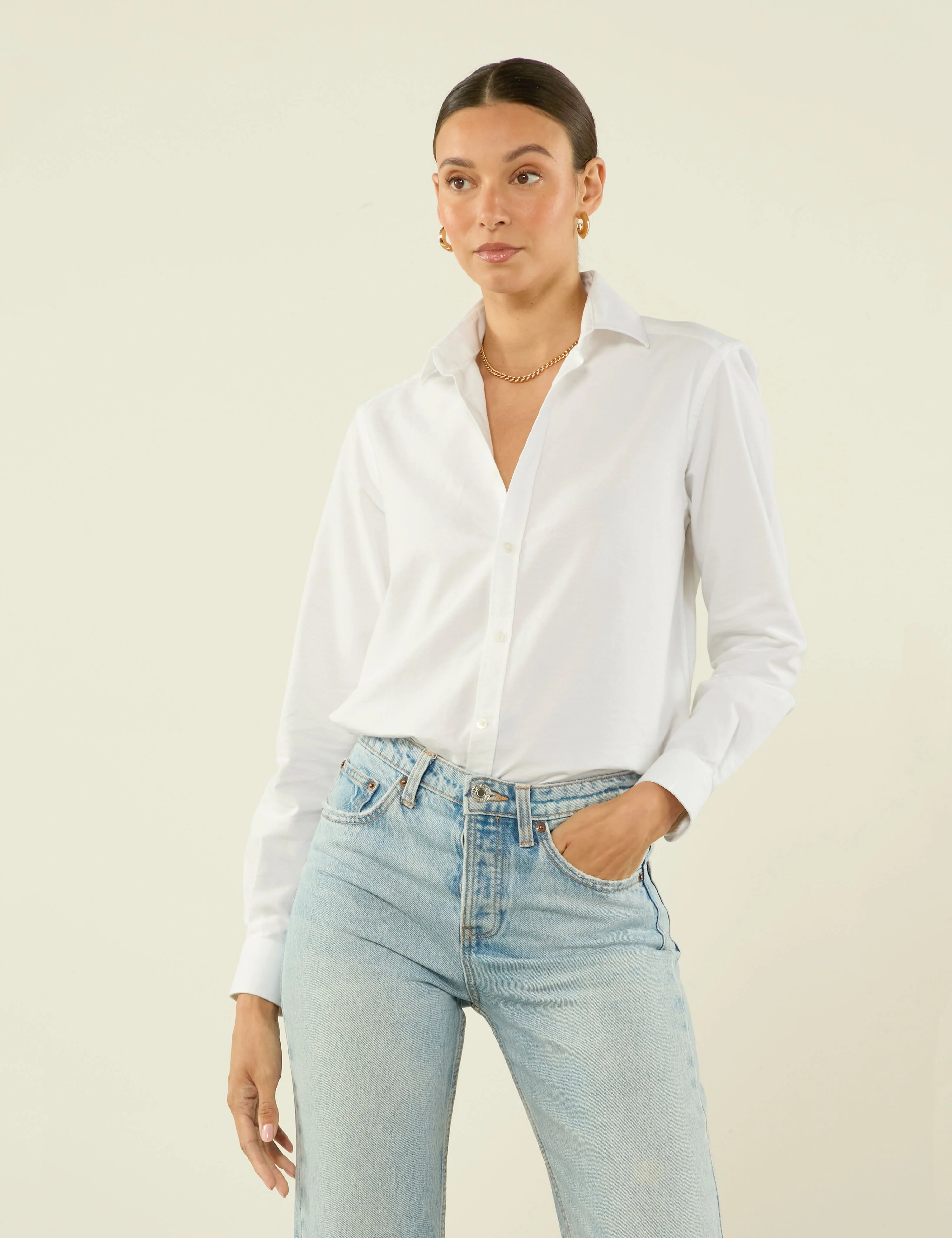 The Classic: Oxford, White - With Nothing Underneath