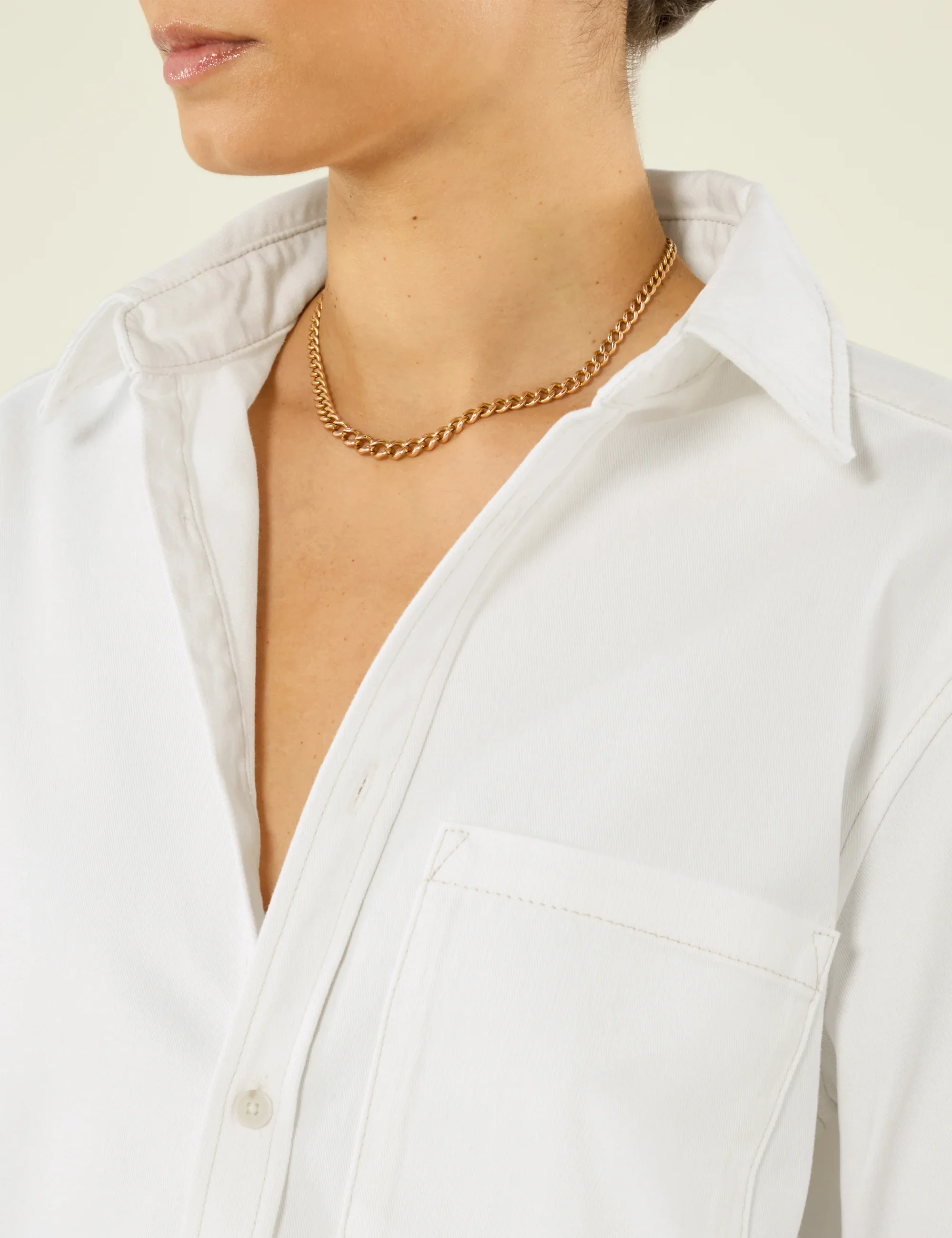 The Classic: Denim, Off-White - With Nothing Underneath