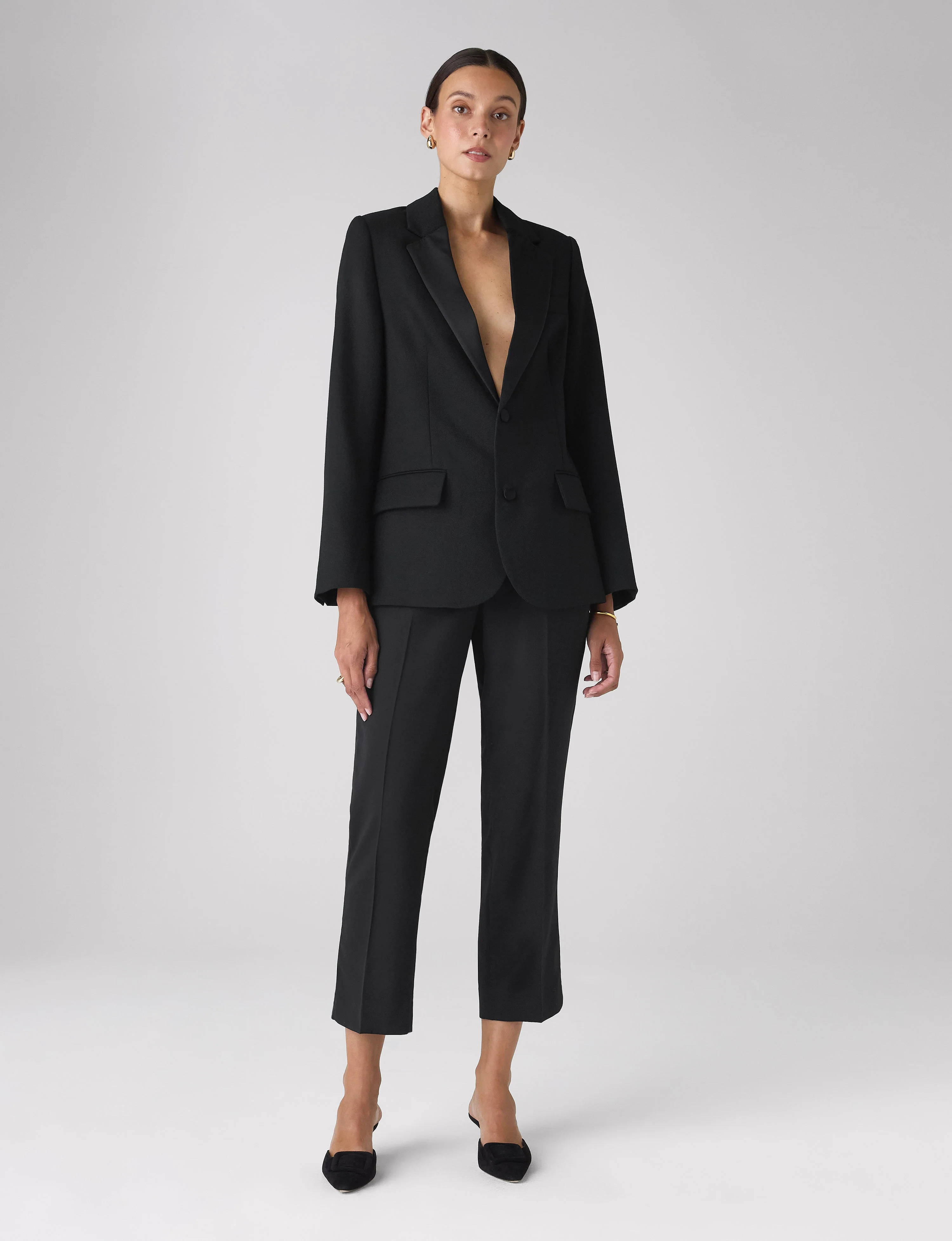 Hutton Tuxedo: Wool, Black - With Nothing Underneath
